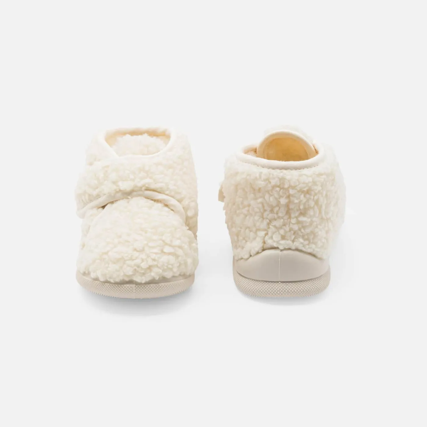 Jacadi Chaussons bébé en sherpa - ECRU/BEIGE Outlet