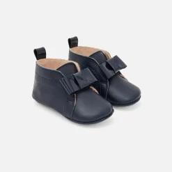Jacadi Chaussons bébé fille en cuir - marine MARINE JACADI Discount