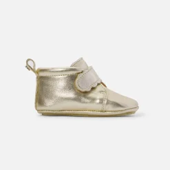 Jacadi Chaussons bébé fille en cuir irisé - OR Best