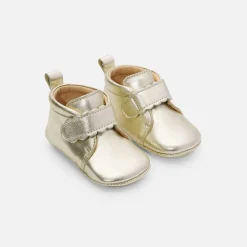Jacadi Chaussons bébé fille en cuir irisé - OR Best