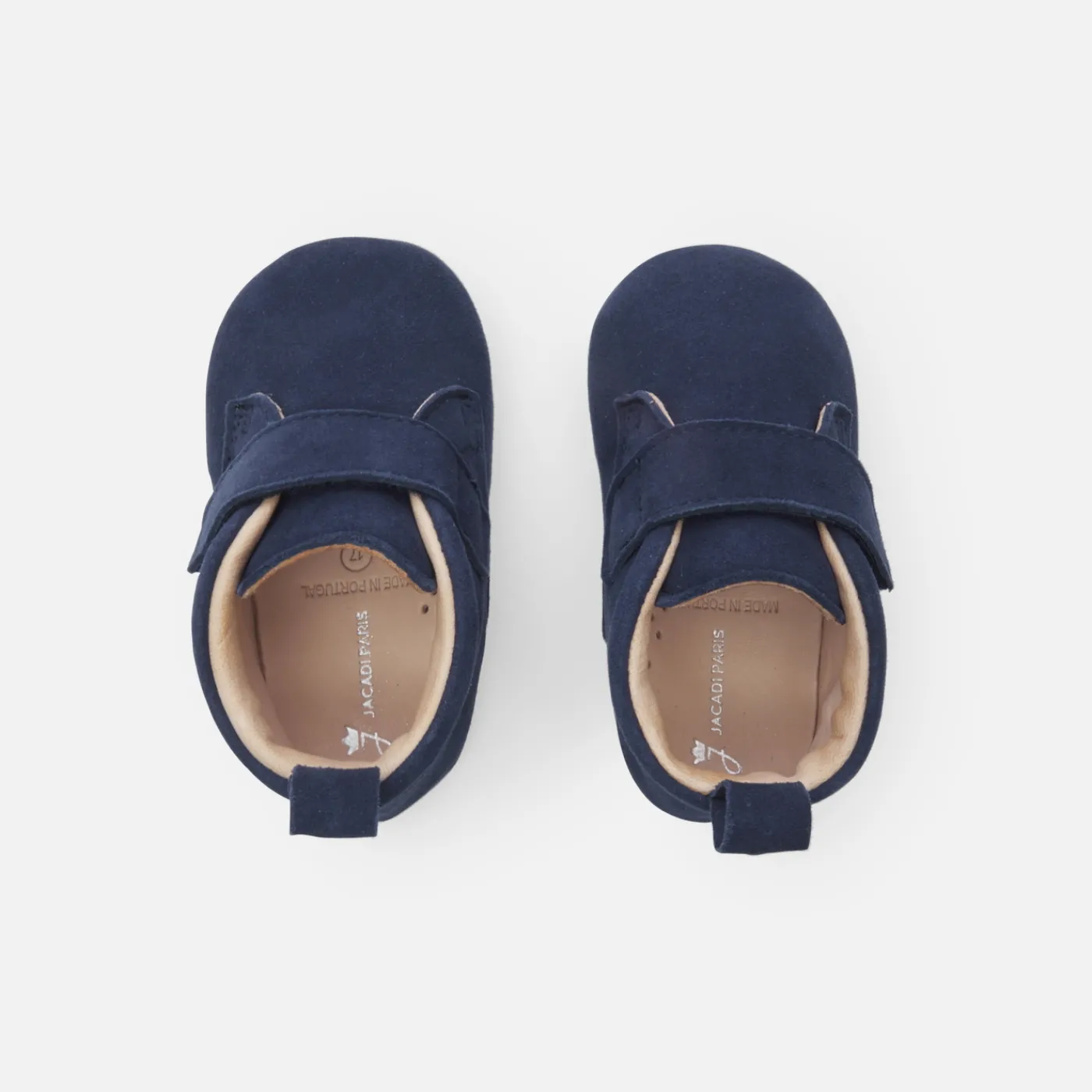 Jacadi Chaussons bébé garçon en cuir - BLEU Best