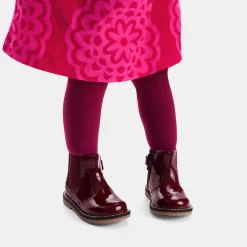Jacadi Chelsea boots bébé fille en cuir verni - BORDEAUX Best