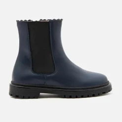 Jacadi Chelsea boots enfant fille en cuir lisse - marine MARINE JACADI Online