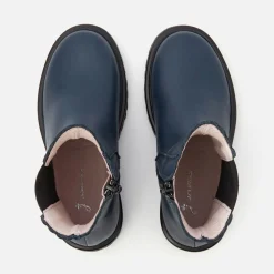 Jacadi Chelsea boots enfant fille en cuir lisse - marine MARINE JACADI Online