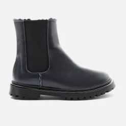 Jacadi Chelsea boots enfant fille en cuir lisse - marine MARINE JACADI New