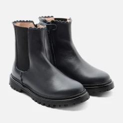 Jacadi Chelsea boots enfant fille en cuir lisse - marine MARINE JACADI New