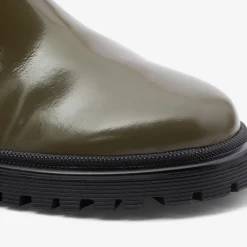 Jacadi Chelsea boots enfant fille en cuir lisse - KAKI New