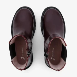 Jacadi Chelsea boots enfant fille en cuir lisse - BORDEAUX Outlet