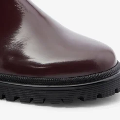 Jacadi Chelsea boots enfant fille en cuir lisse - BORDEAUX Outlet