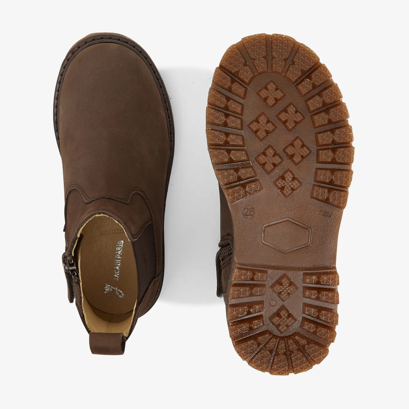 Jacadi Chelsea boots enfant garçon - MARRON Clearance