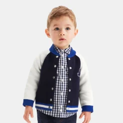 Jacadi Chemise à carreaux bébé garçon - BLANC/MARINE Sale