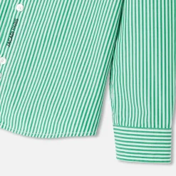 Jacadi Chemise enfant en popeline rayée - BLANC/VERT New
