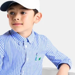 Jacadi Chemise enfant garçon en popeline rayée - BLANC/BLEU Discount