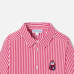 Jacadi Chemise enfant garçon en popeline rayée - BLANC/ROUGE New