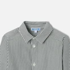 Jacadi Chemise enfant garçon en popeline rayée - BLANC/GRIS Outlet