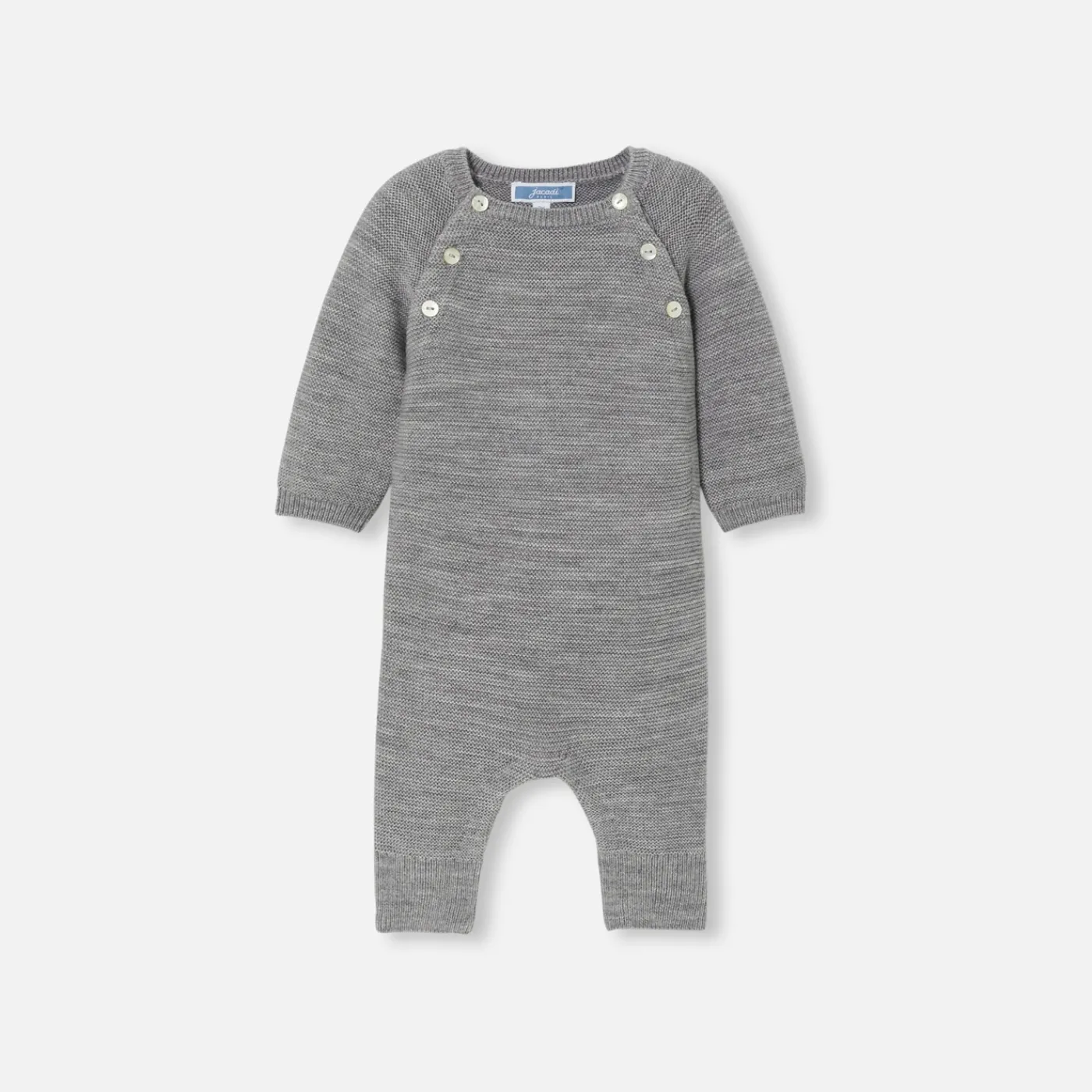 Jacadi Combinaison bébé en laine mérinos - gris chine clair GRIS CHINE CLAIR JACADI Hot