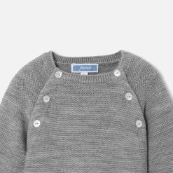 Jacadi Combinaison bébé en laine mérinos - gris chine clair GRIS CHINE CLAIR JACADI Hot