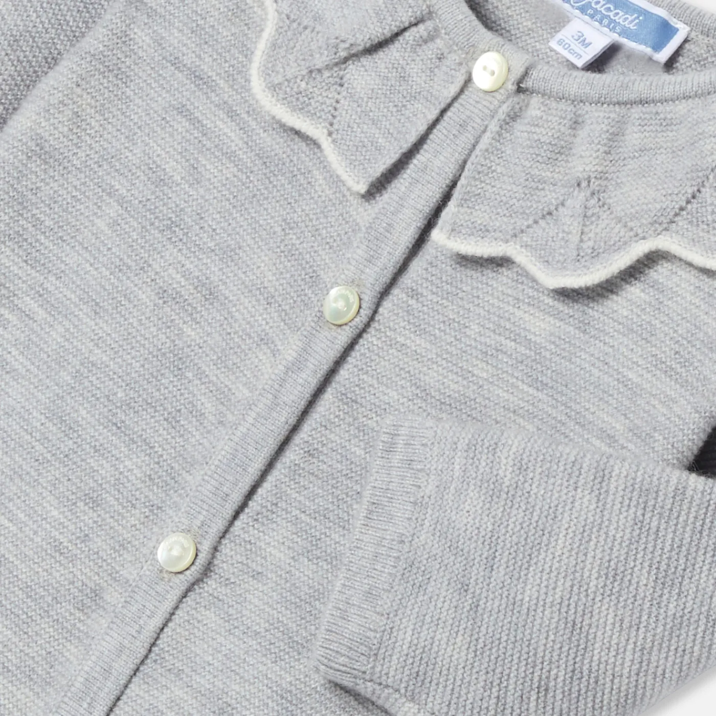Jacadi Combinaison bébé fille en point mousse - gris chine clair GRIS CHINE CLAIR JACADI Hot