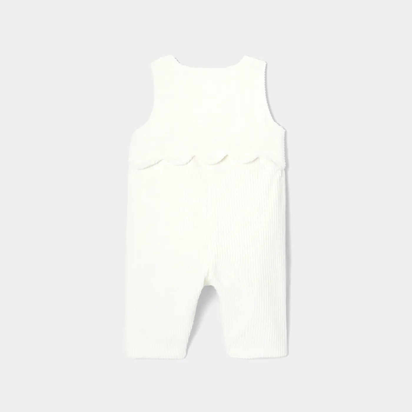 Jacadi Combinaison bébé fille en velours côtelé - blanc doux BLANC DOUX JACADI