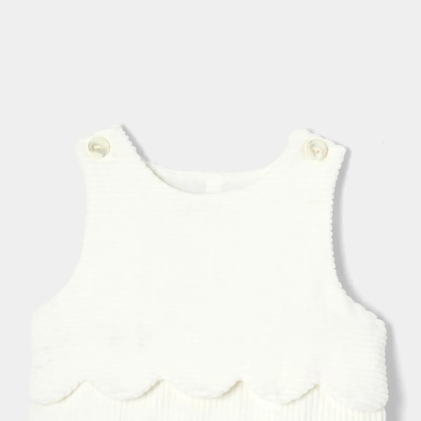 Jacadi Combinaison bébé fille en velours côtelé - blanc doux BLANC DOUX JACADI