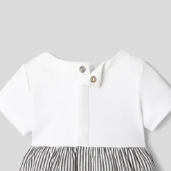 Jacadi Combinaison bébé garçon bi-matière - BLANC/GRIS Outlet