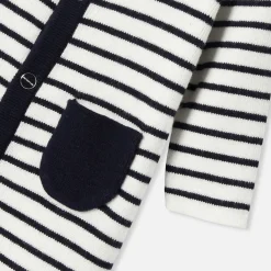 Jacadi Combinaison bébé garçon en tricot - MARINE/BLANC Sale