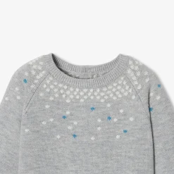 Jacadi Combinaison bébé garçon en tricot - gris chine clair GRIS CHINE CLAIR JACADI New
