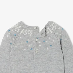 Jacadi Combinaison bébé garçon en tricot - gris chine clair GRIS CHINE CLAIR JACADI New