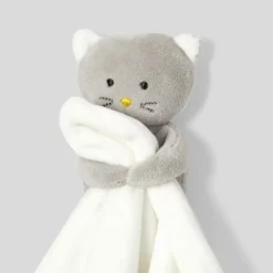 Jacadi Doudou chat en velours bouclette - lore BLANC/MULTICO Online