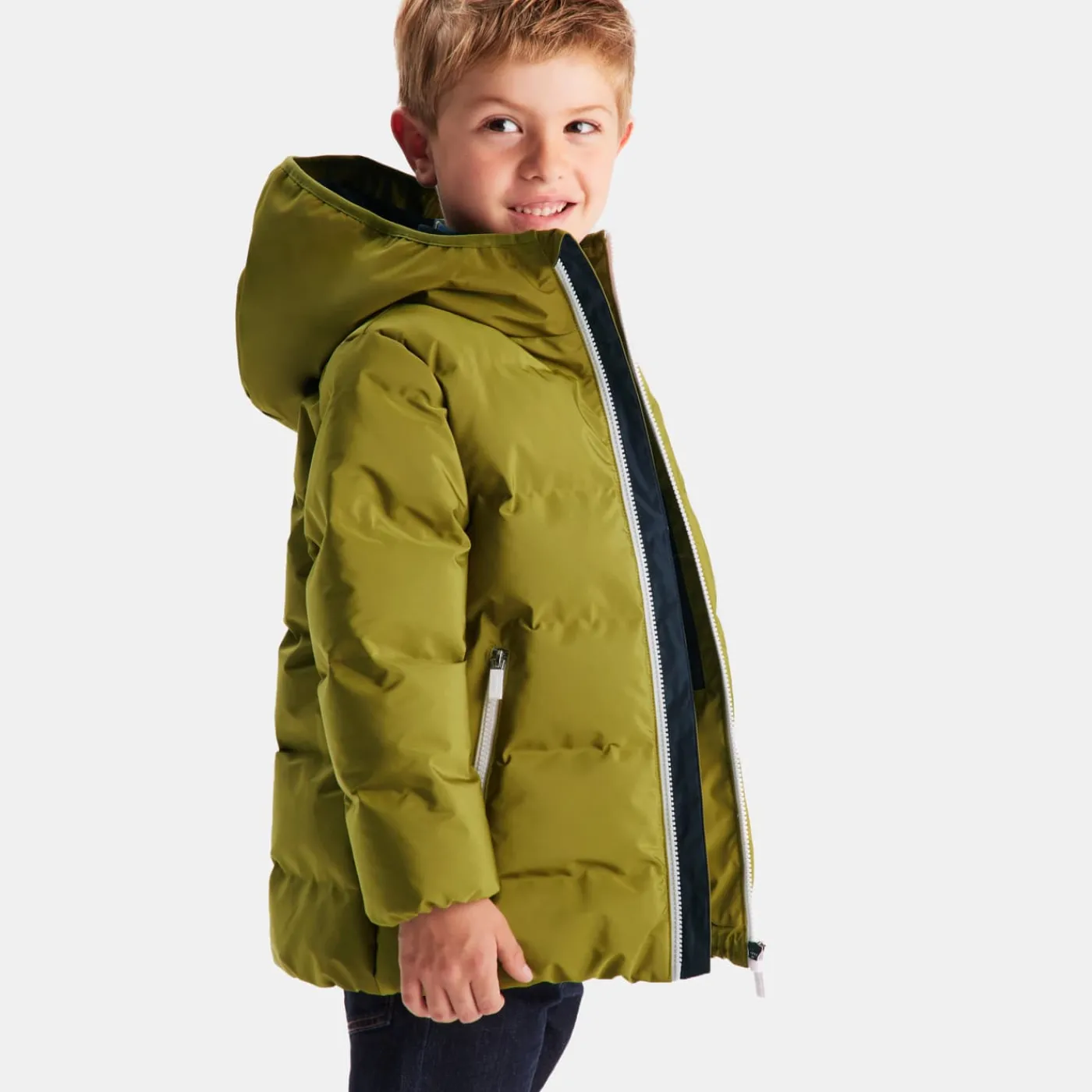 Jacadi Doudoune à capuche enfant garçon - KAKI Best