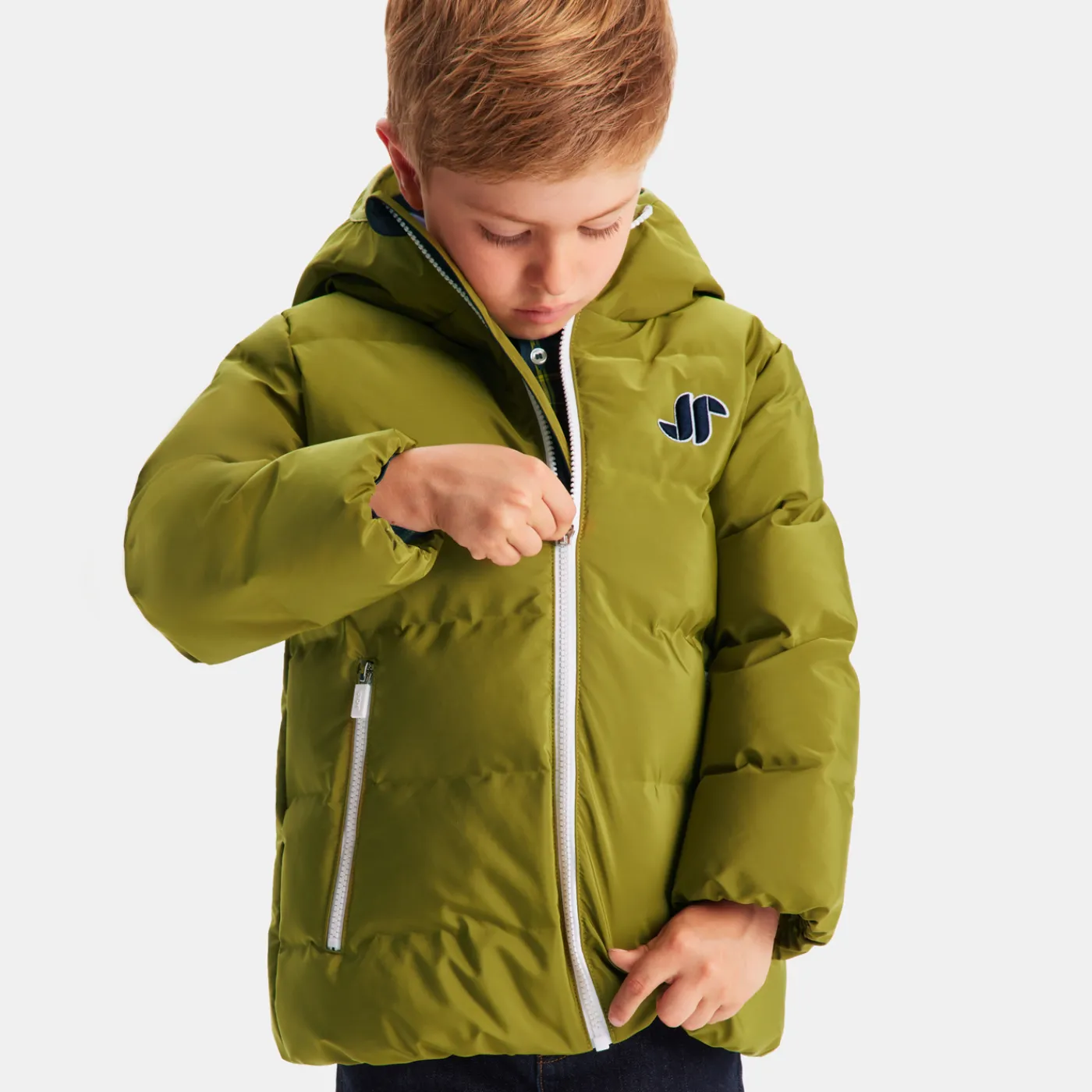 Jacadi Doudoune à capuche enfant garçon - KAKI Best