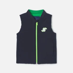 Jacadi Doudoune sans manches bébé garçon - MARINE/VERT Discount