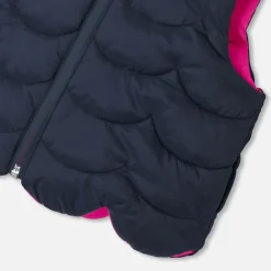 Jacadi Doudoune sans manches bébé fille réversible - lore ROSE/MULTICO Outlet