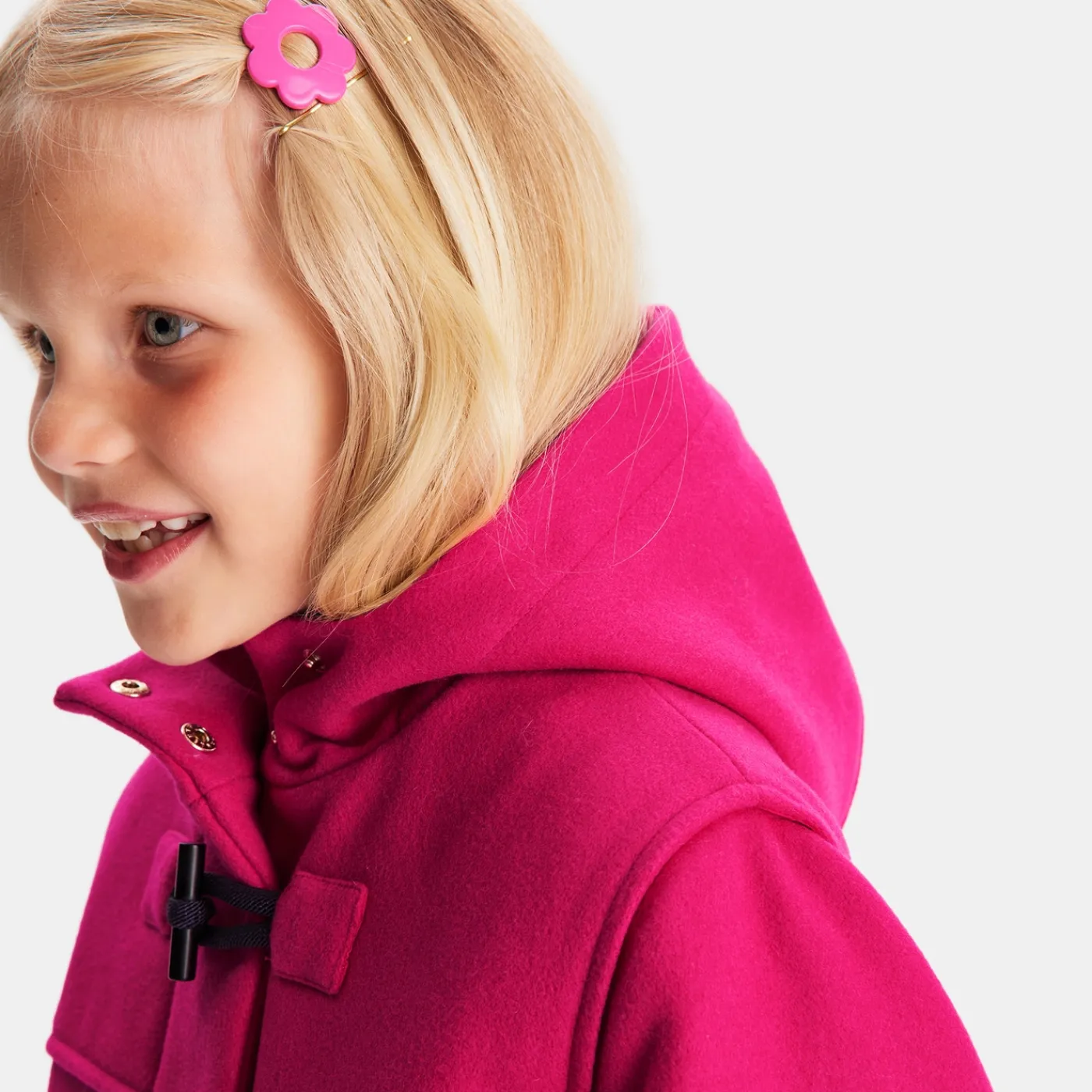 Jacadi Duffle-coat enfant fille en laine - ROSE GRENADINE New
