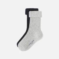 Jacadi Duo de chaussettes bébé garçon - MARINE/GRIS Outlet