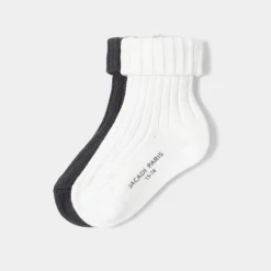 Jacadi Duo de chaussettes bébé garçon - BLANC/GRIS Outlet