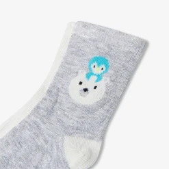 Jacadi Duo de chaussettes bébé garçon - GRIS/BLEU Hot