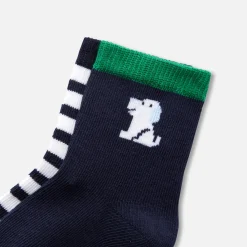 Jacadi Duo de chaussettes bébé garçon - MARINE/VERT Online