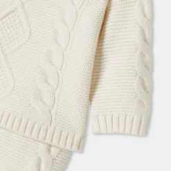 Jacadi Ensemble bébé en tricot torsadé - blanc doux BLANC DOUX JACADI