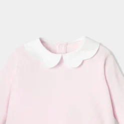 Jacadi Ensemble bébé fille en velours - rose pale ROSE PALE JACADI New