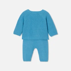 Jacadi Ensemble bébé garçon en tricot - BLEU DE PRUSSE Clearance