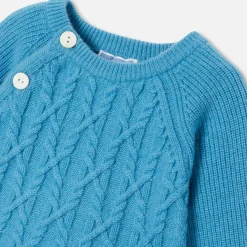 Jacadi Ensemble bébé garçon en tricot - BLEU DE PRUSSE Clearance