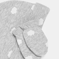Jacadi Ensemble bonnet et moufles bébé - GRIS/BLANC Best