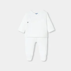 Jacadi Ensemble confort bébé en velours - blanc BLANC JACADI Clearance