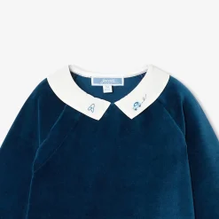 Jacadi Ensemble confort bébé garçon en velours - PETROLE Hot