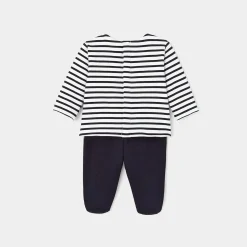 Jacadi Ensemble pantalon bébé garçon - MARINE/BLANC New