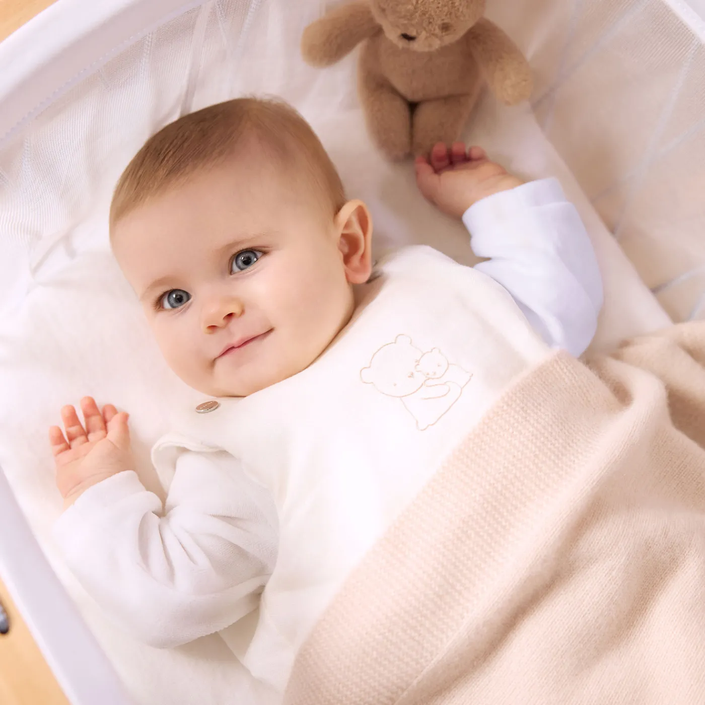 Jacadi Gigoteuse 0-6 mois en lin - blanc doux BLANC DOUX JACADI Online
