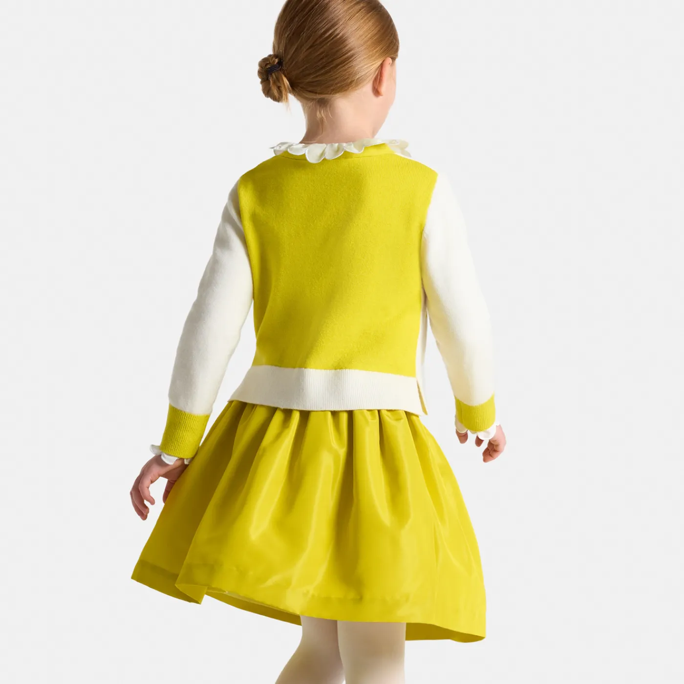 Jacadi Gilet enfant fille color block - lore BLANC DOUX/MULTICO Clearance