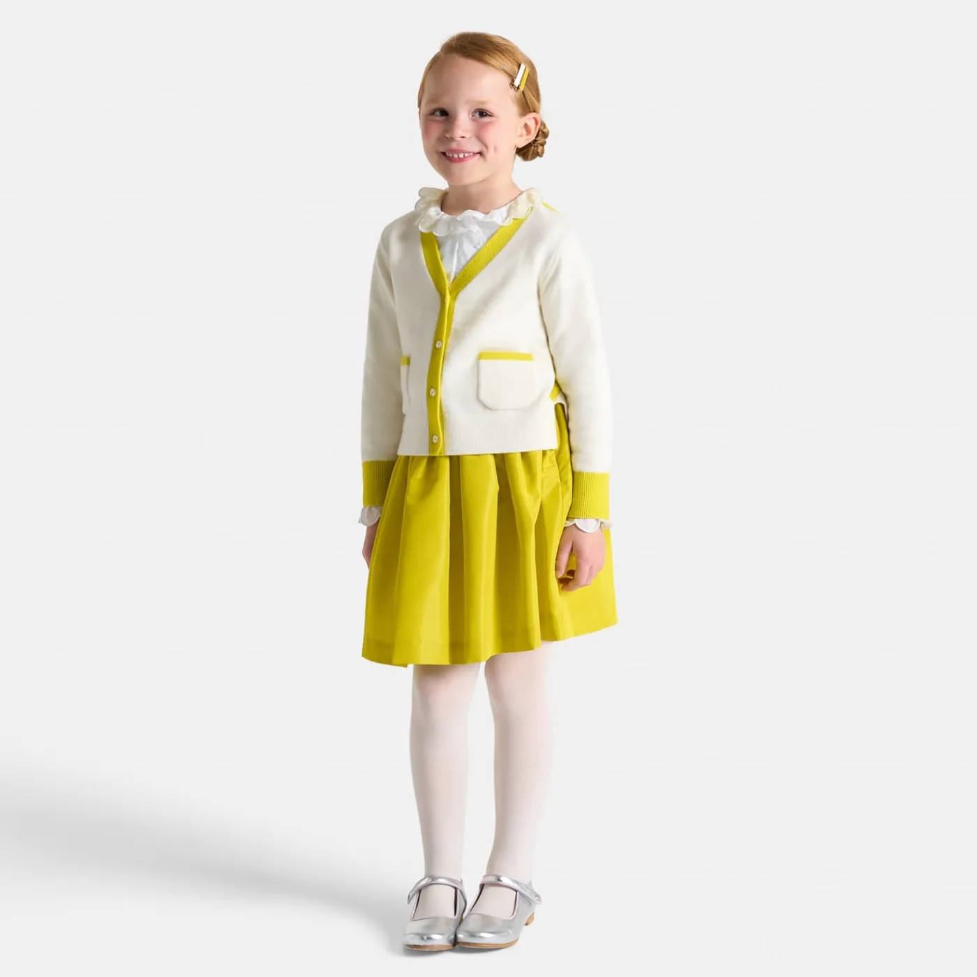 Jacadi Gilet enfant fille color block - lore BLANC DOUX/MULTICO Clearance