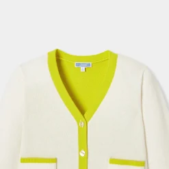 Jacadi Gilet enfant fille color block - lore BLANC DOUX/MULTICO Clearance